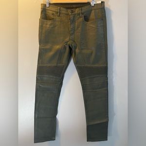 BELSTAFF MENS Waxed Jeans Colour Green Smoke biker